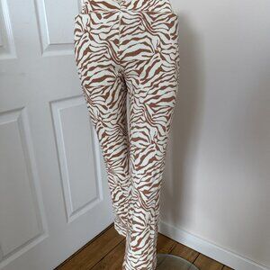 Aritzia Wilfred Zebra Print Muse Pants Size 2